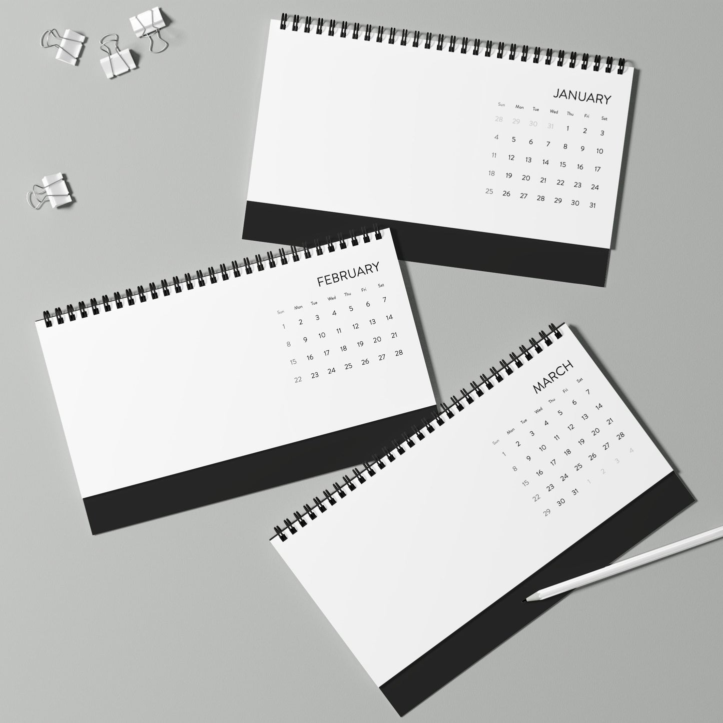 Desktop Calendar (2026 grid) - Rehab & Wellness