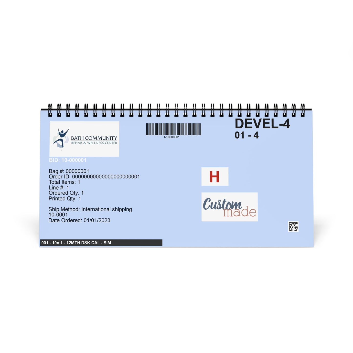 Desktop Calendar (2026 grid) - Rehab & Wellness