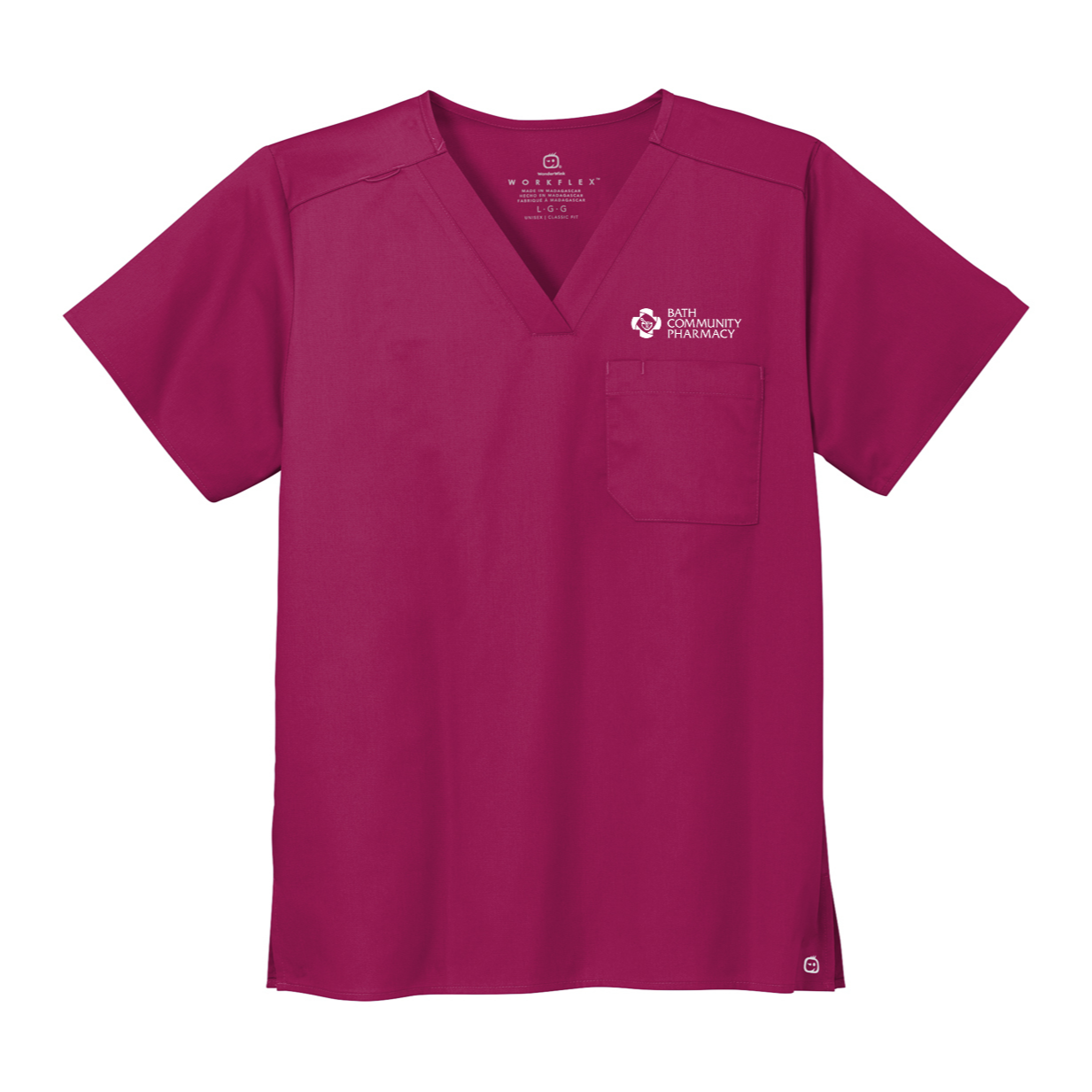 Wink® Unisex WorkFlex Chest Pocket V-Neck Top - Pharmacy