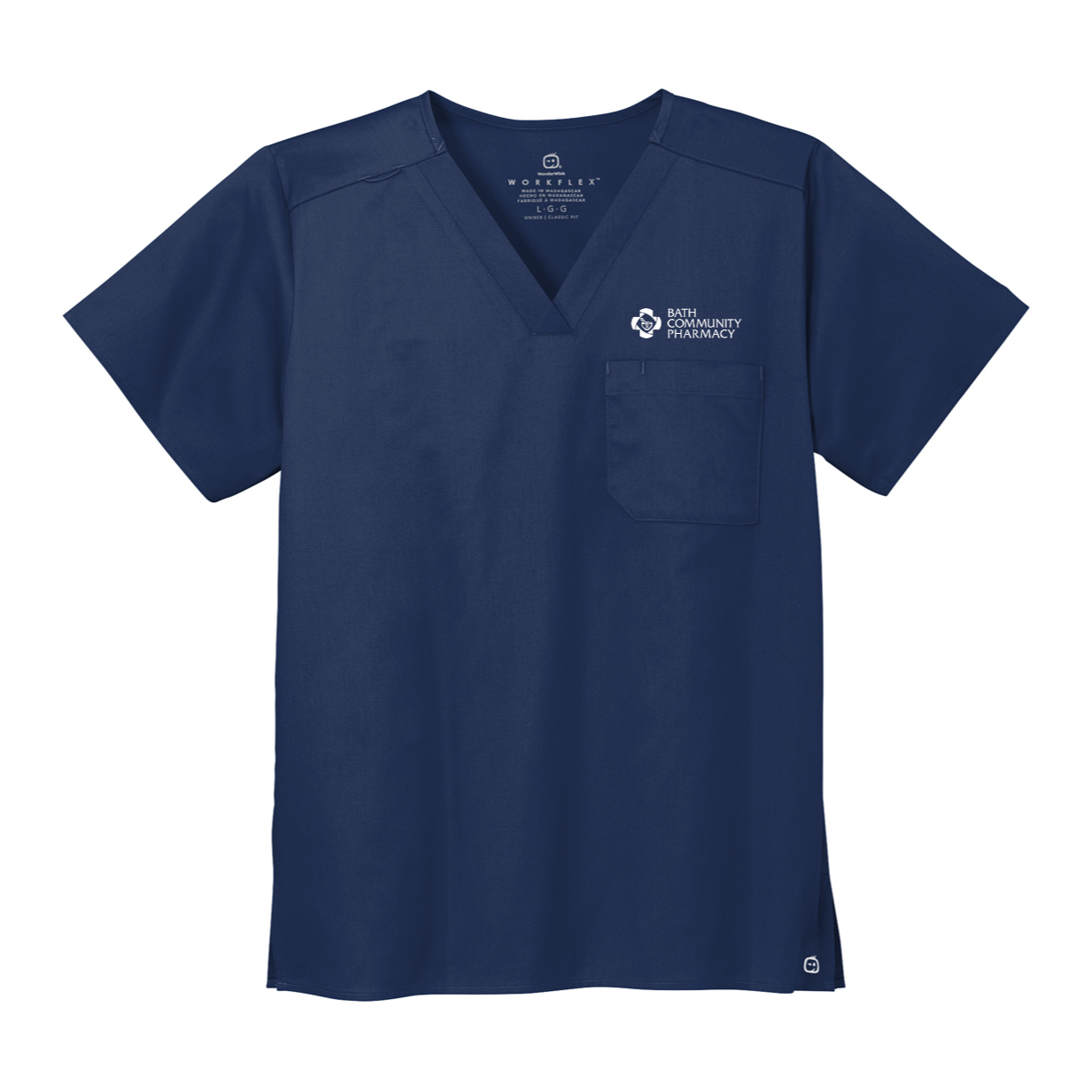 Wink® Unisex WorkFlex Chest Pocket V-Neck Top - Pharmacy